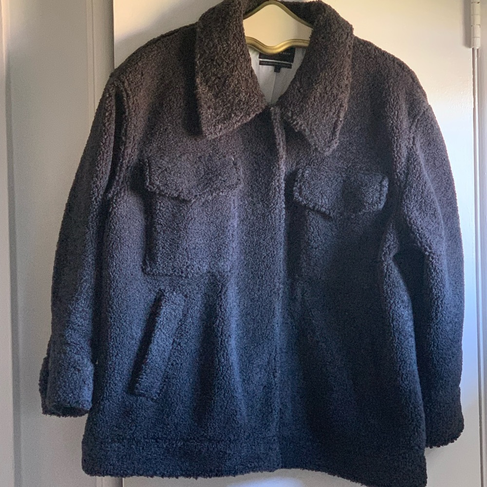 FAUX SHEARLING FUR TEDDY JACKET